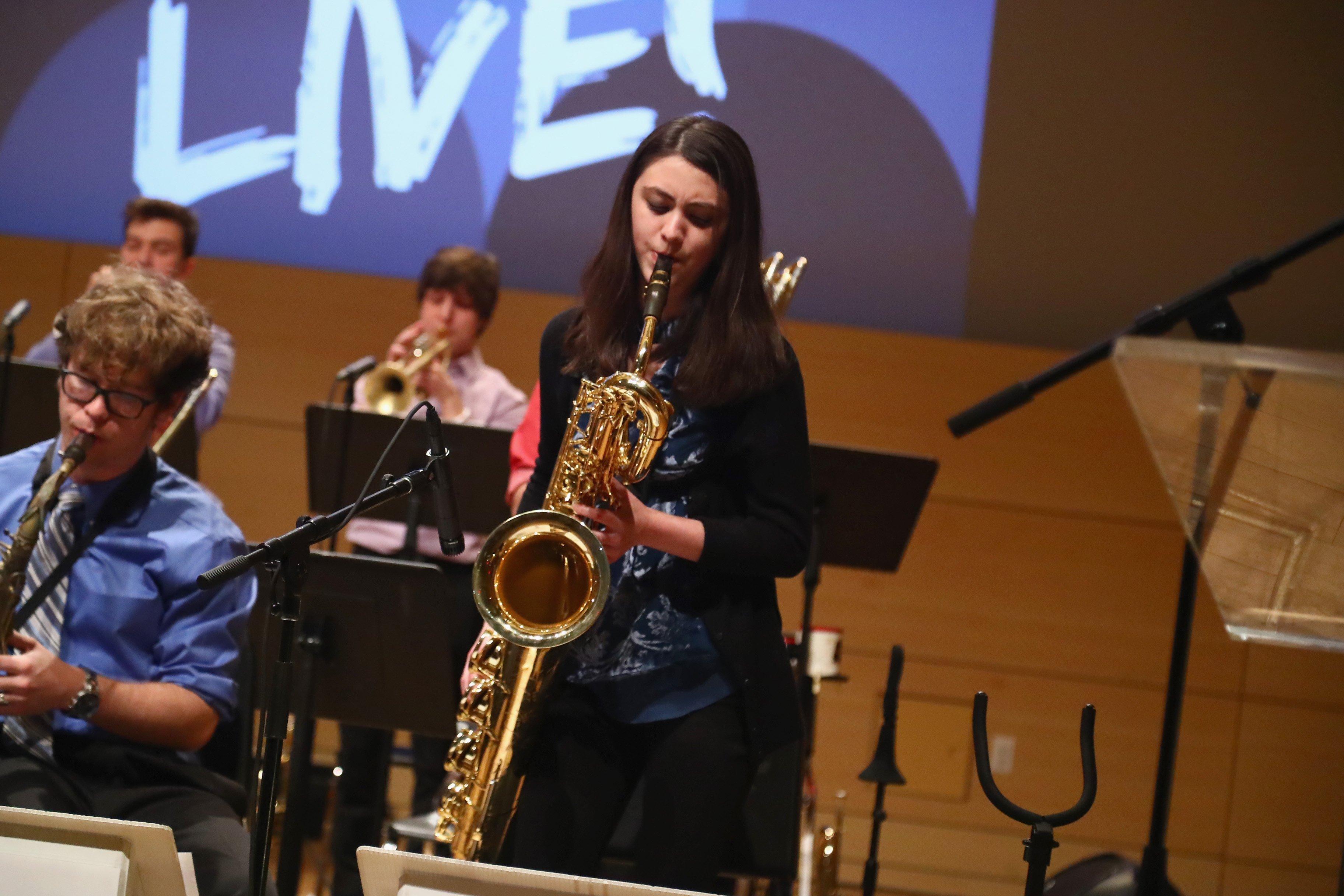 Veronica Leahy performs at GRAMMY In The Schools Live! in New York