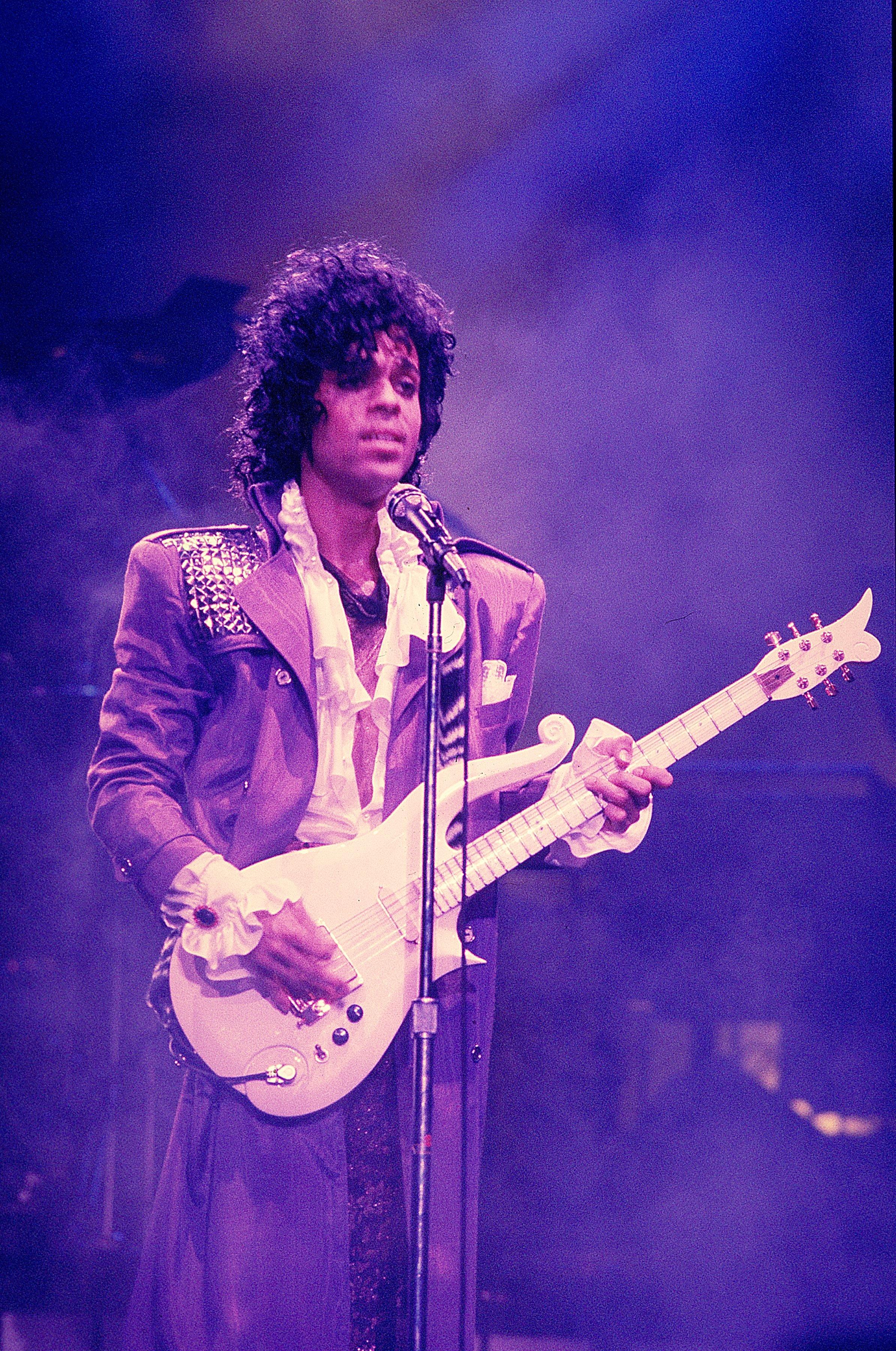 Prince on stage in 1984