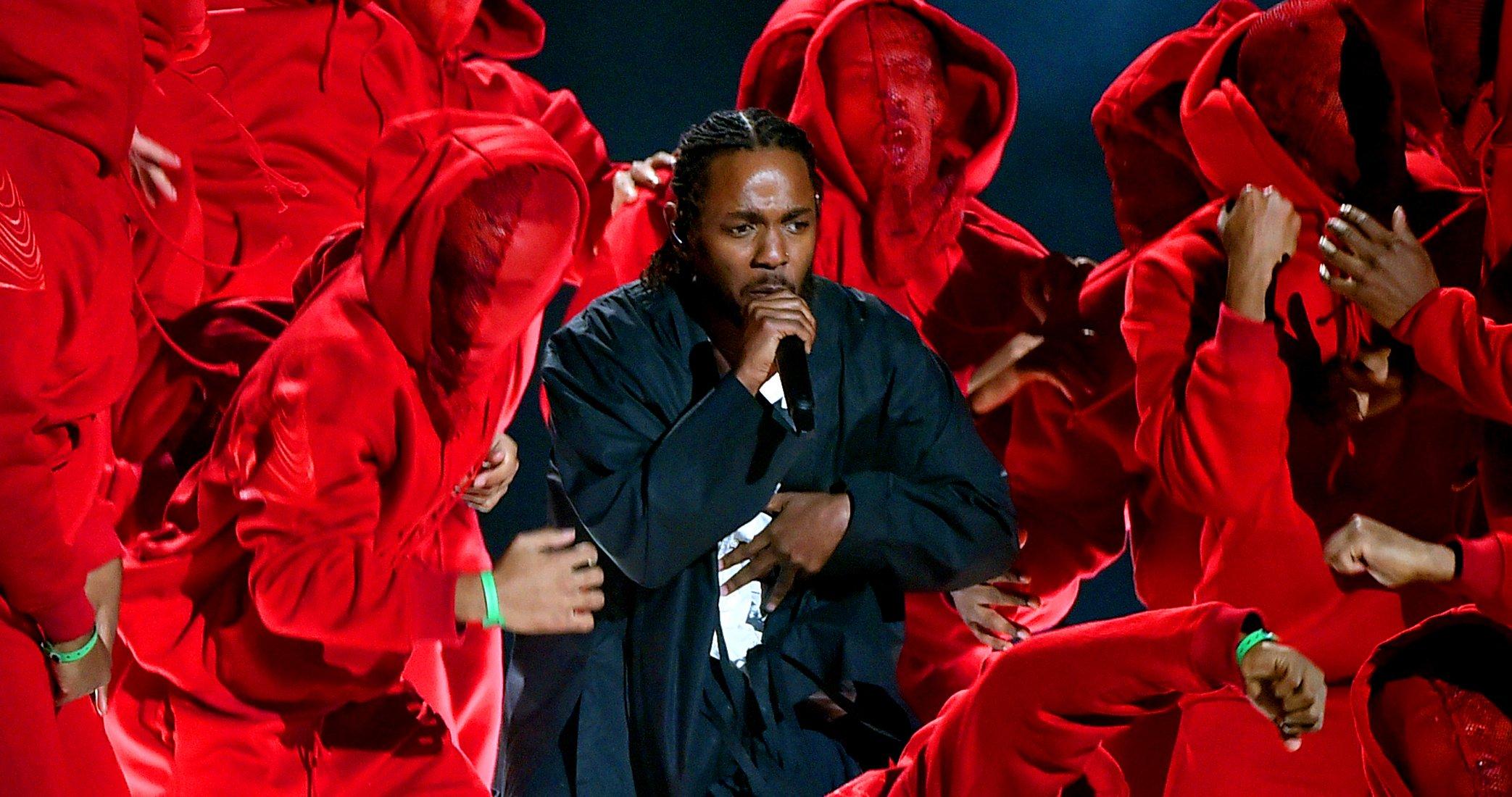 Kendrick Lamar at the 2018 GRAMMYs