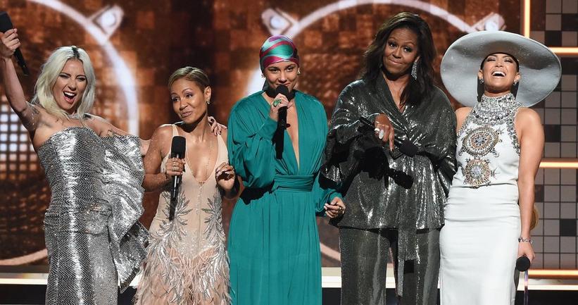GRAMMY Rewind: Watch Michelle Obama, Lady Gaga, Alicia Keys, J. Lo & Jada Pinkett Smith Open The 2019 GRAMMYs