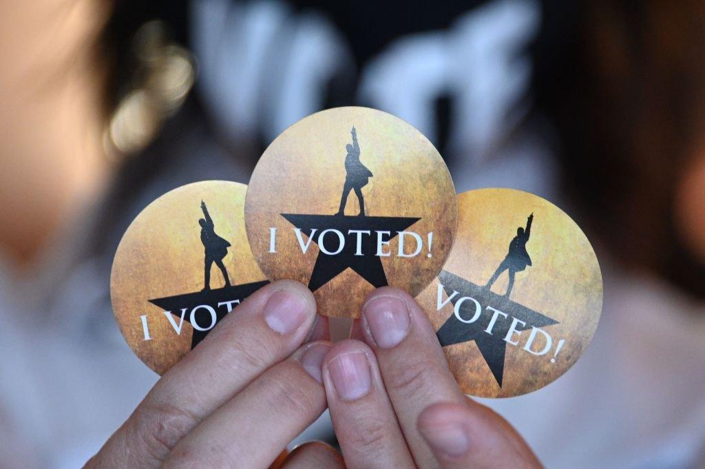 "Hamilton"-themed "I Voted" stickers