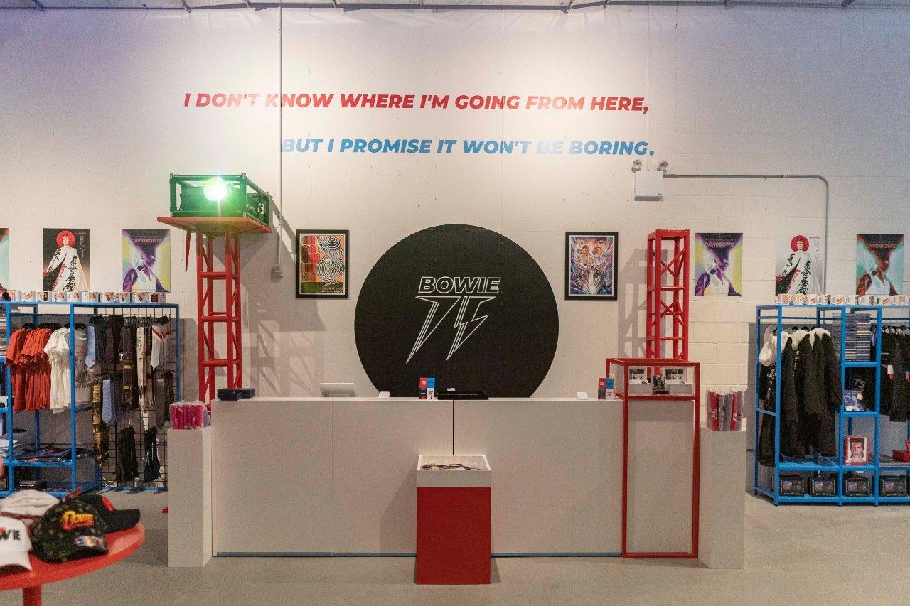 Photo of the immersive Bowie 75 music exhibition