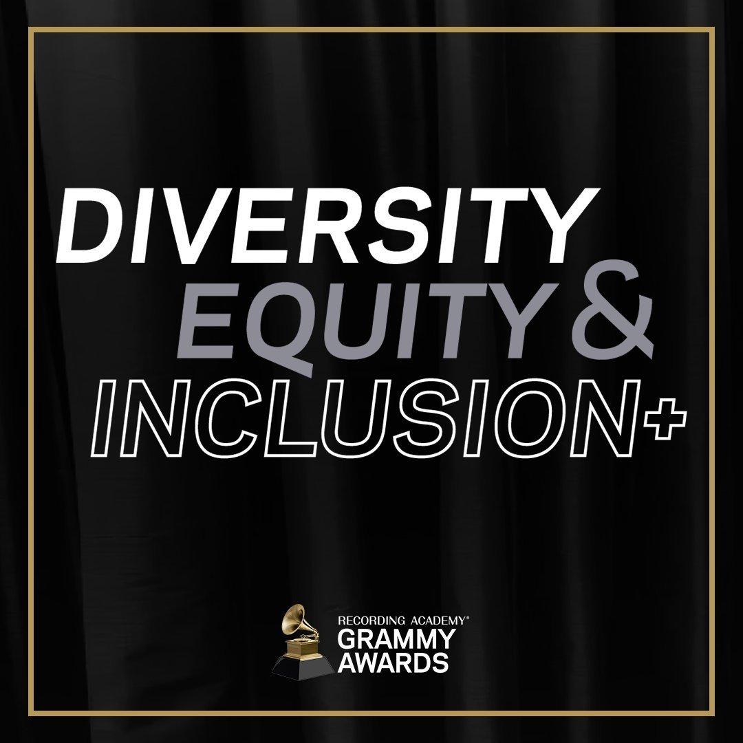 Graphic for the Recording Academy's Diversity, Equity & Inclusion Department