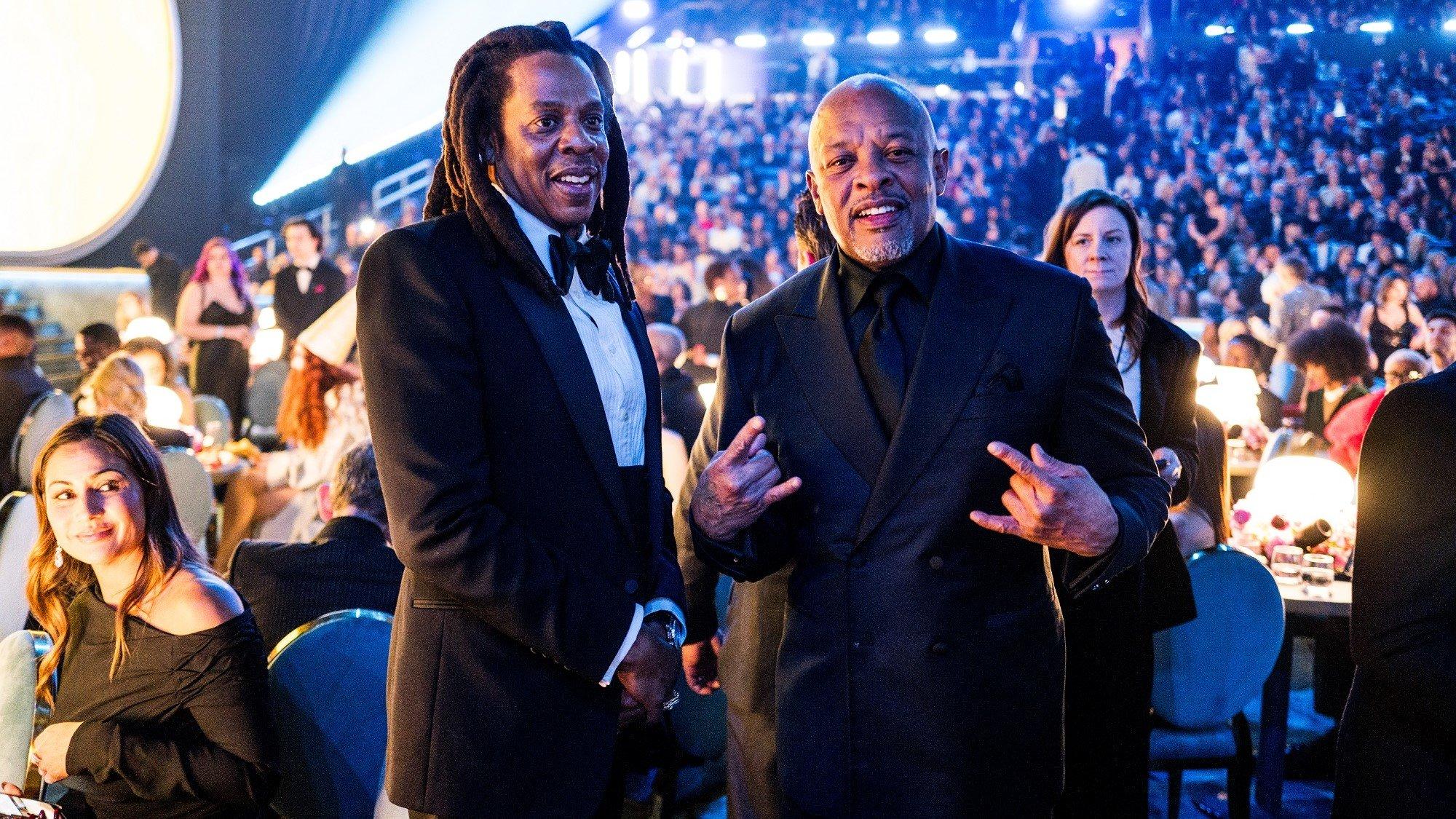 Jay-Z and Dr. Dre attend the 67th Annual GRAMMY Awards at Crypto.com Arena on February 02, 2025