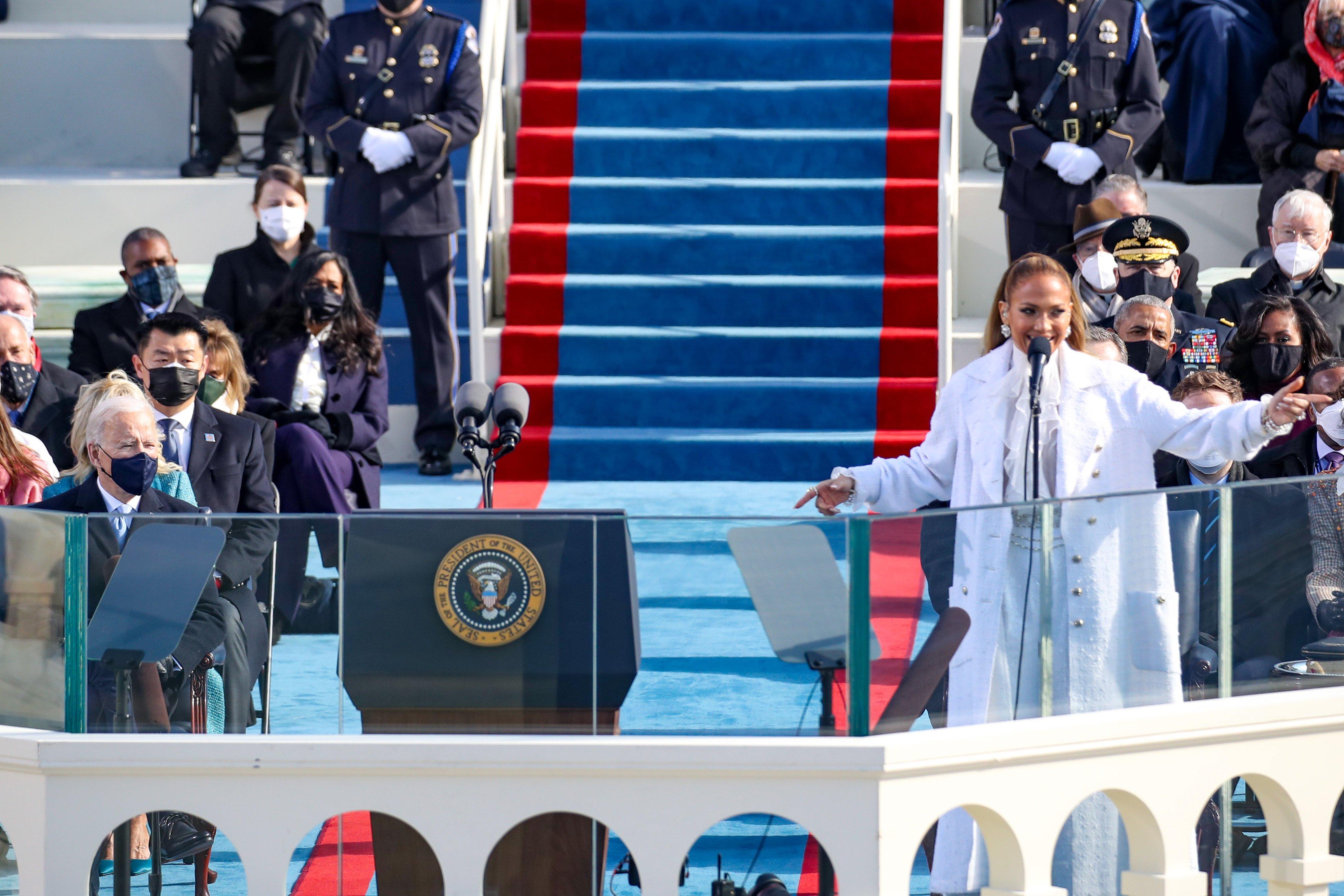 Jennifer Lopez at 2021 inauguration