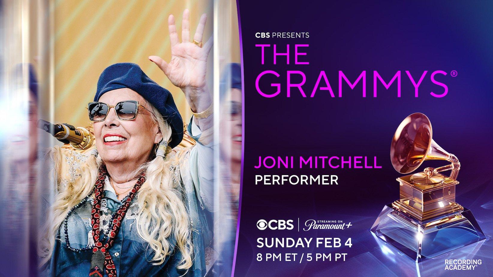 Joni Mitchell will perform at the GRAMMY Awards for the first time ever at the 2024 GRAMMYs on Sunday, Feb. 4.