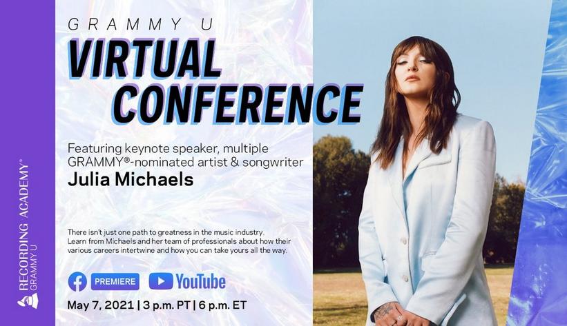 Learn All About How GRAMMY U's Virtual Conference Featuring Julia Michaels Hopes To Inspire Music Industry Grads
