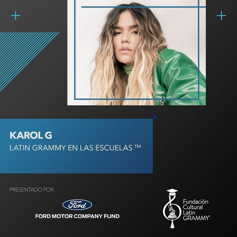 Karol G se suma al programa virtual Latin GRAMMY En Las Escuelas™, que reúne a estudiantes de música alrededor del mundo