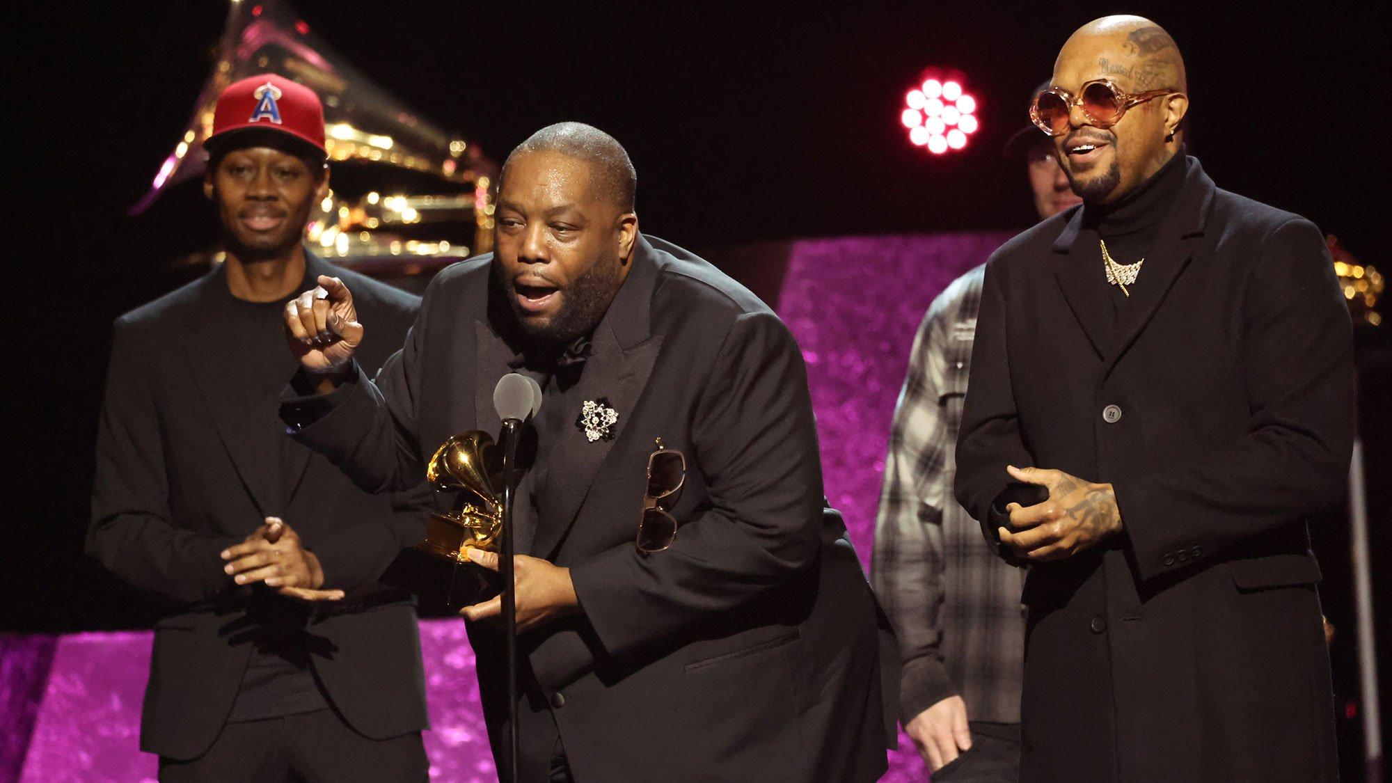 Killer Mike accepts the GRAMMY for Best Rap Song at the 2024 GRAMMYs