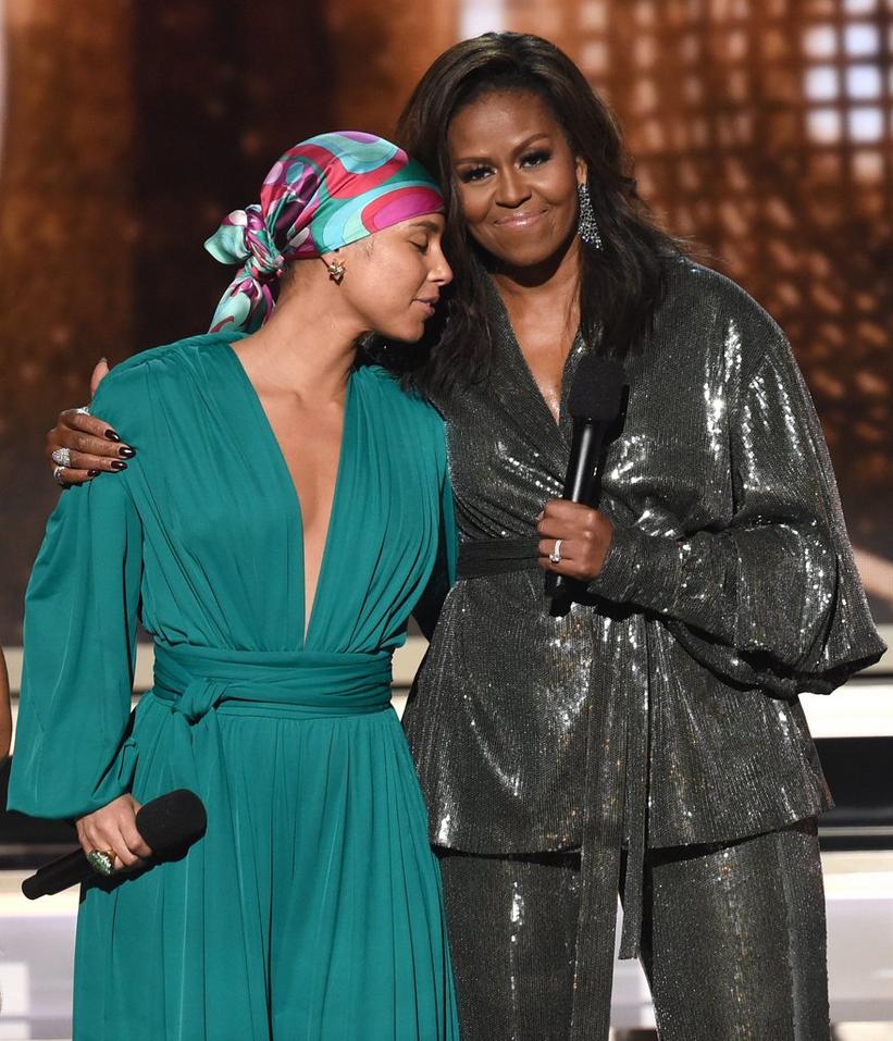 821px x 957px - Former First Lady Michelle Obama Steals The Show At The GRAMMYs