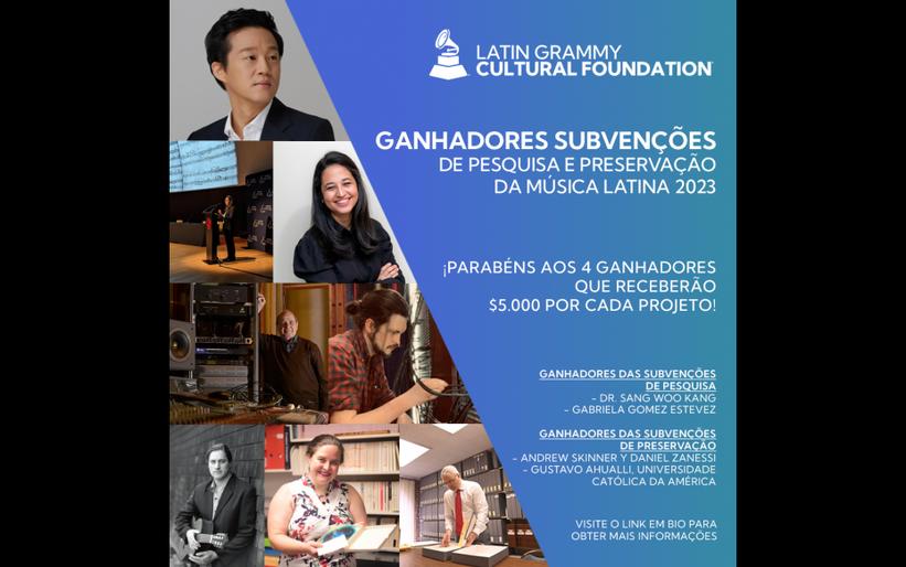 A Fundação Cultural Latin GRAMMY® Anuncia Os Ganhadores De Seu Programa De Subvenções De Pesquisa E Preservação