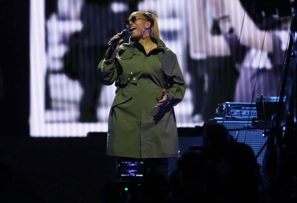 Queen Latifah performs during the 2020 NBA All-Star Weekend