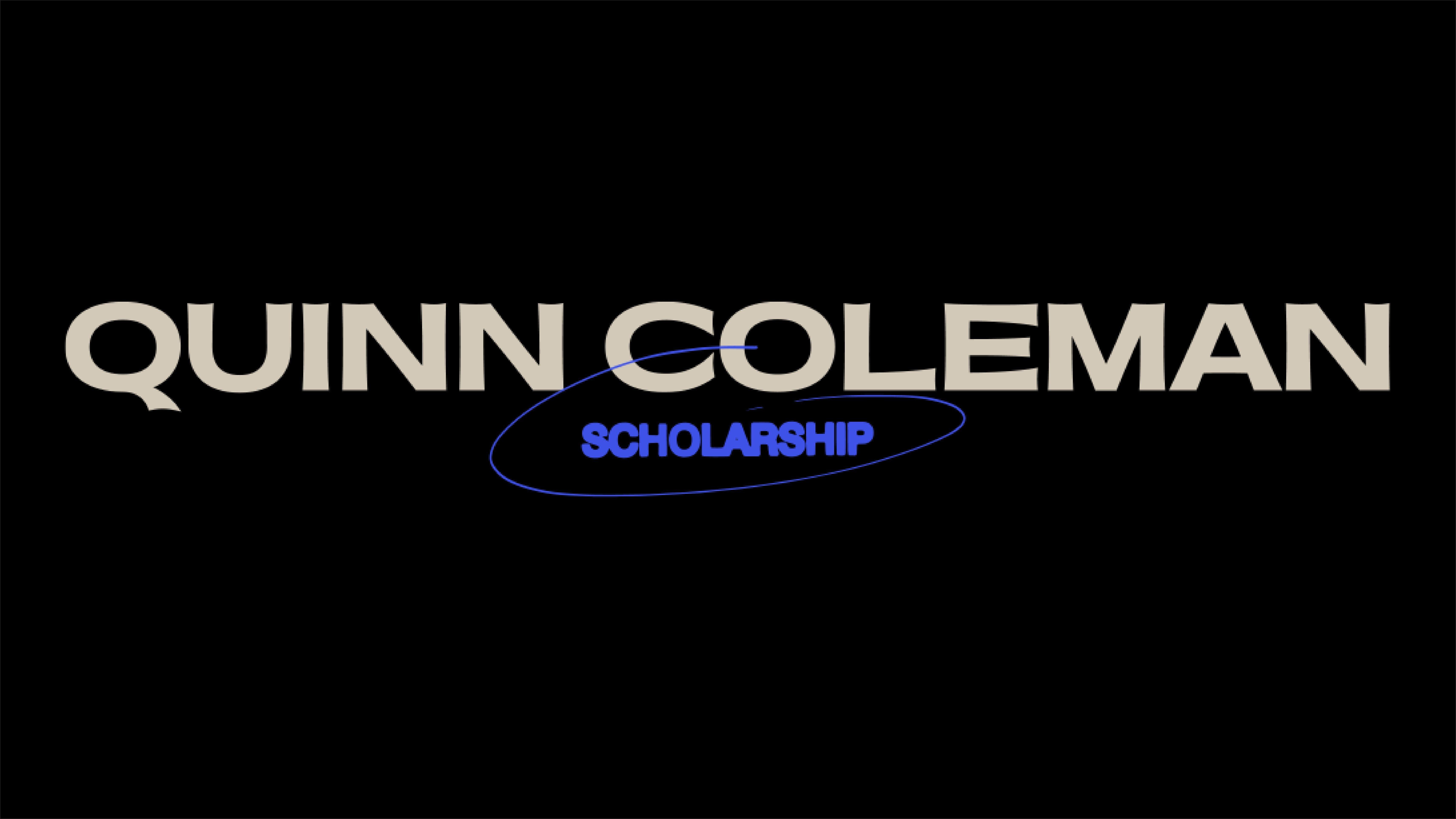 Graphic of the Quinn Coleman Memorial Scholarship, presented by the Recording Academy and the GRAMMY Museum