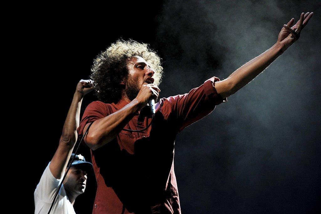 Rage Against The Machine perform at L.A. Rising in 2011