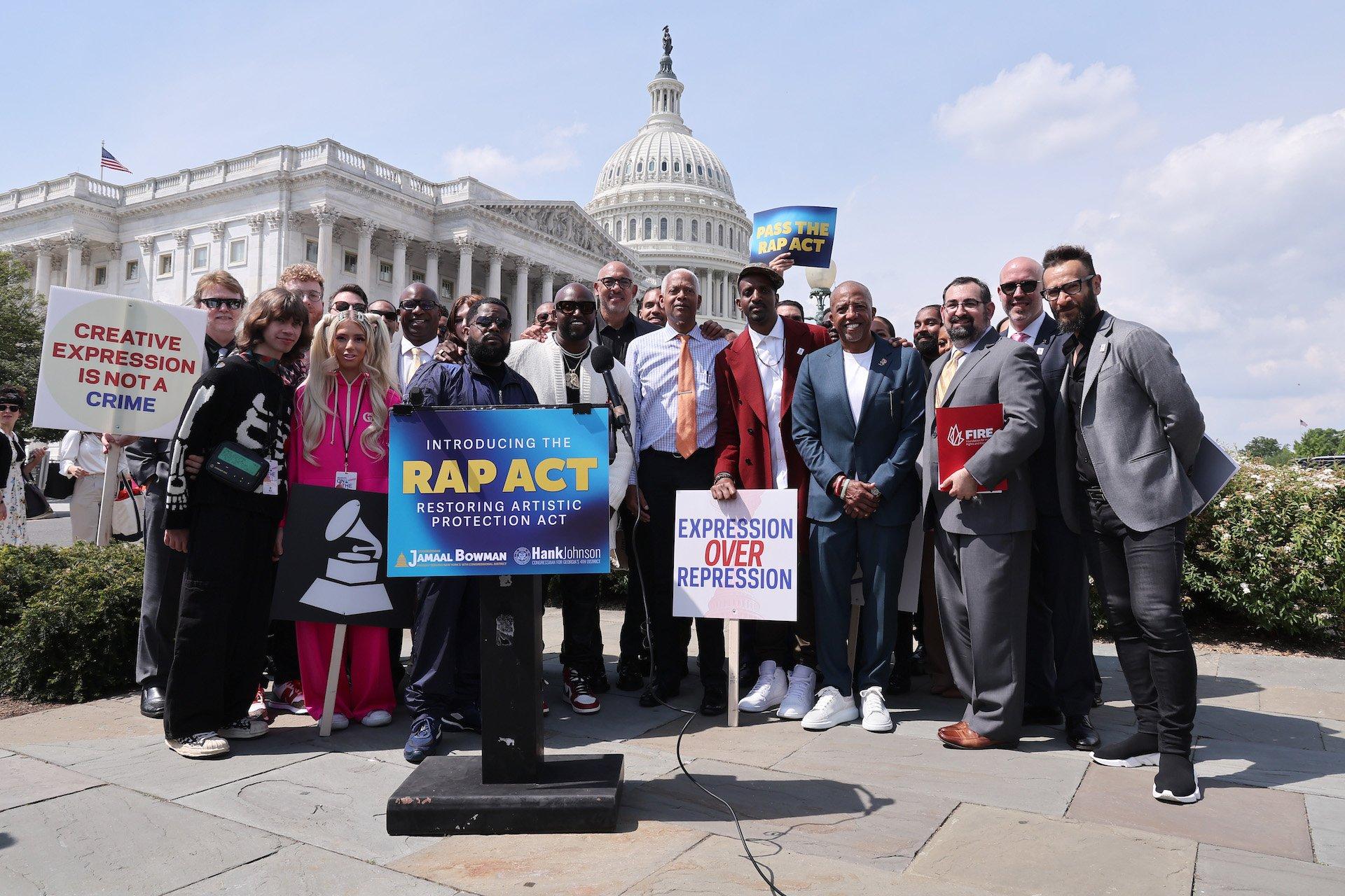 A group photo during GRAMMYs on the Hill Advocacy Day 2023 on April 27 in Washington, D.C.