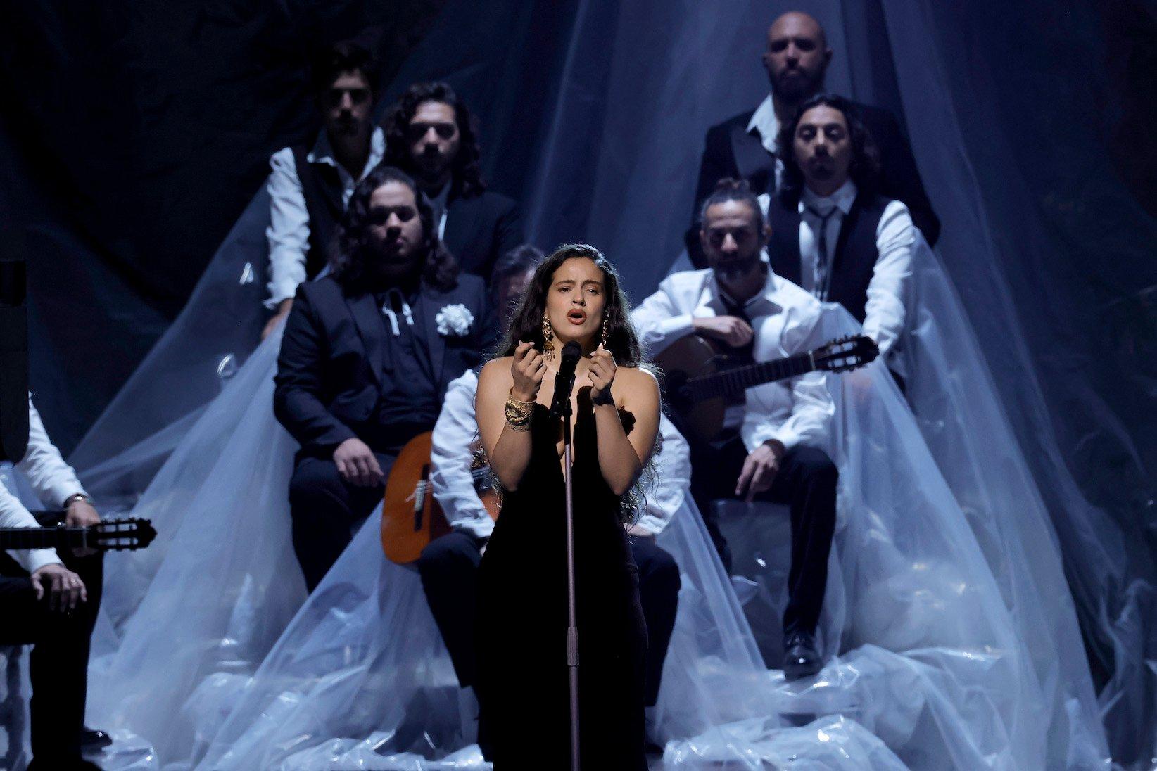 Rosalía performs onstage during the 2023 Latin GRAMMYs on November 16, 2023, in Seville, Spain