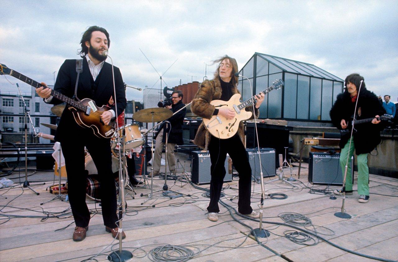 The Beatles on the rooftop