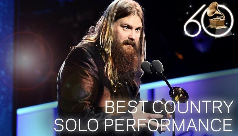 Chris Stapleton Wins Best Country Solo Performance | 2018 GRAMMYs