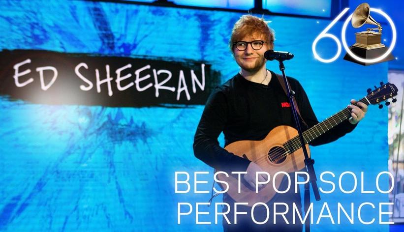 Ed Sheeran Wins Best Pop Solo Performance | 2018 GRAMMYs