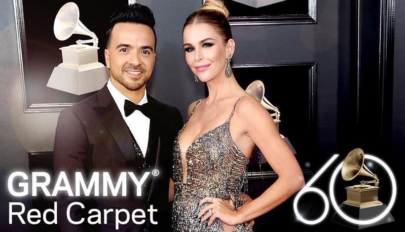 Luis Fonsi & Agueda Lopez: Couples On The 2018 GRAMMYs Red Carpet