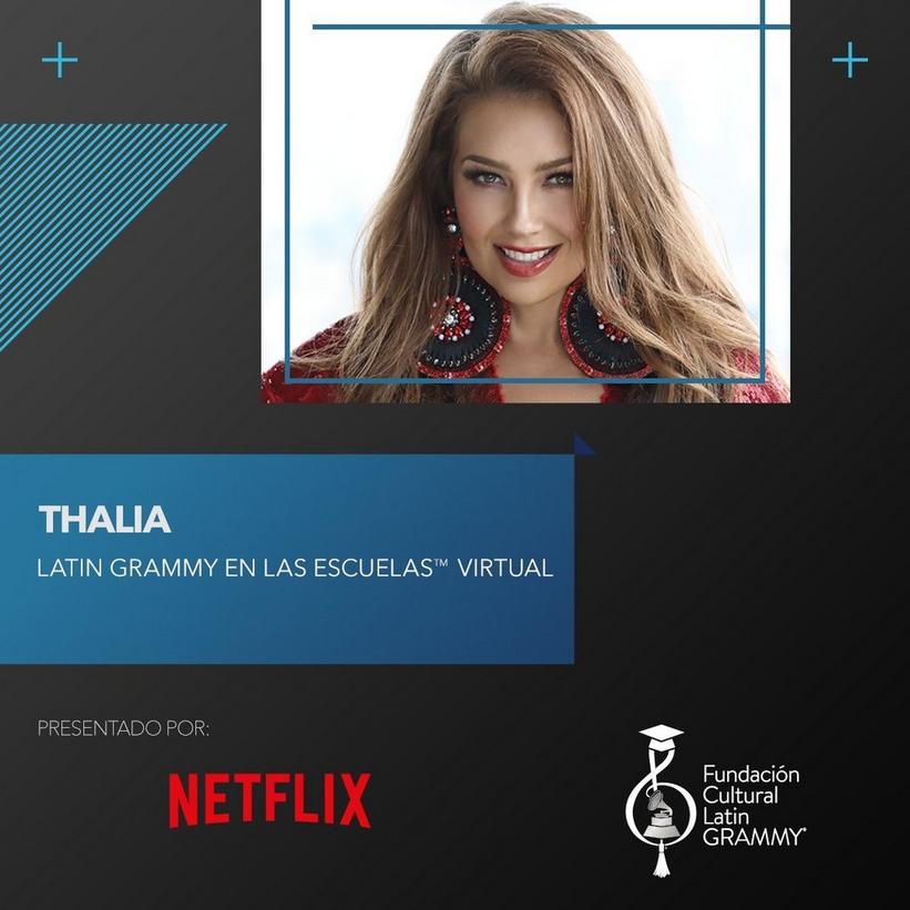 Thalia & Christian Serratos join Virtual Latin GRAMMY In The Schools™ Program, with music students in the U.S. and Mexico