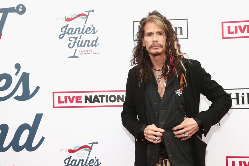 Steven Tyler enjoys a family day out with strikingly similar