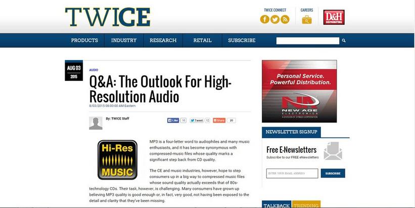 Q&A: THE OUTLOOK FOR HIGH-RESOLUTION AUDIO