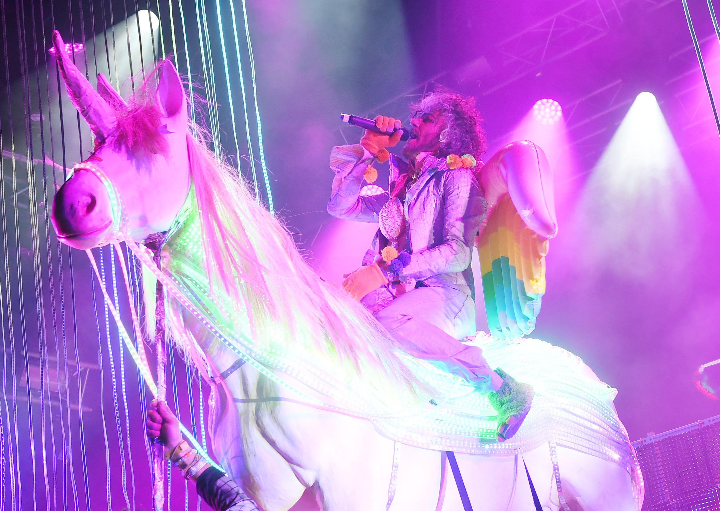 Wayne Coyne performs with The Flaming Lips