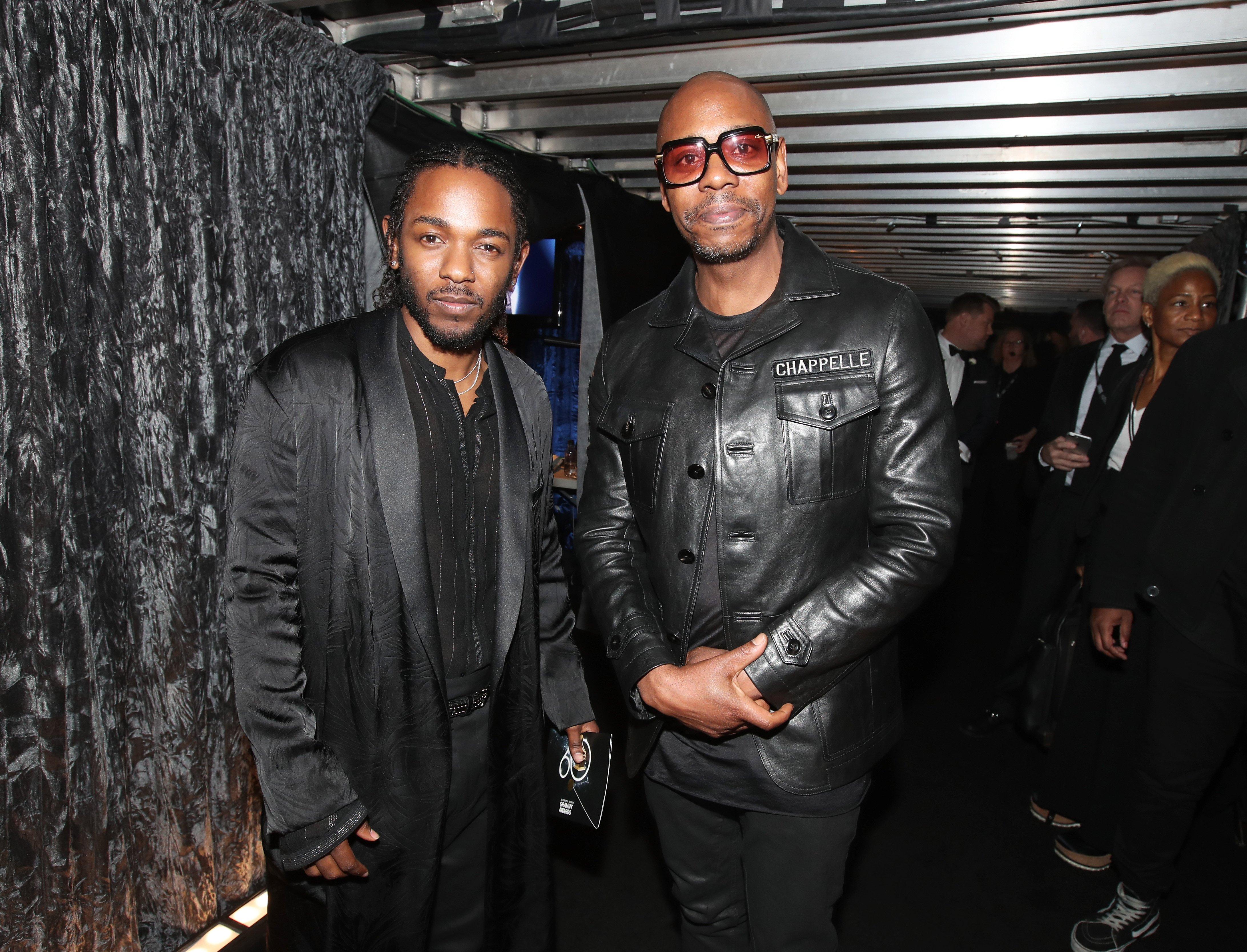 Kendrick Lamar and Dave Chappelle at the 60th GRAMMY Awards
