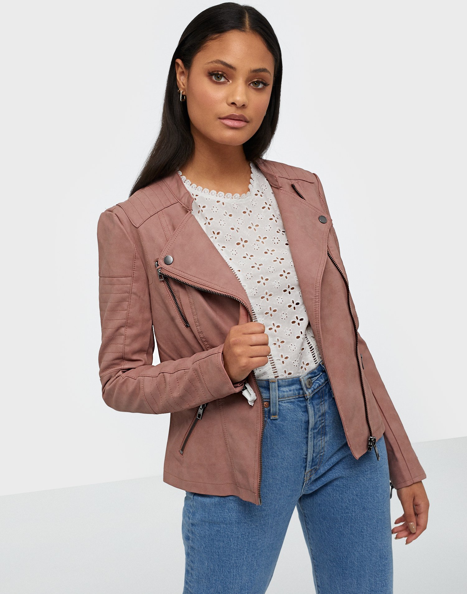 only onlava faux leather jacket