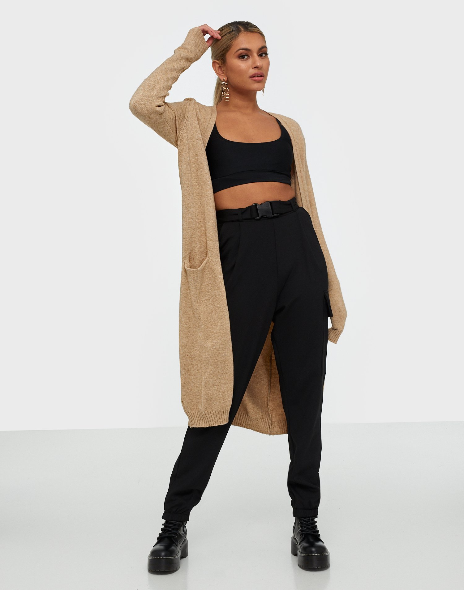 vila viril long knit cardigan