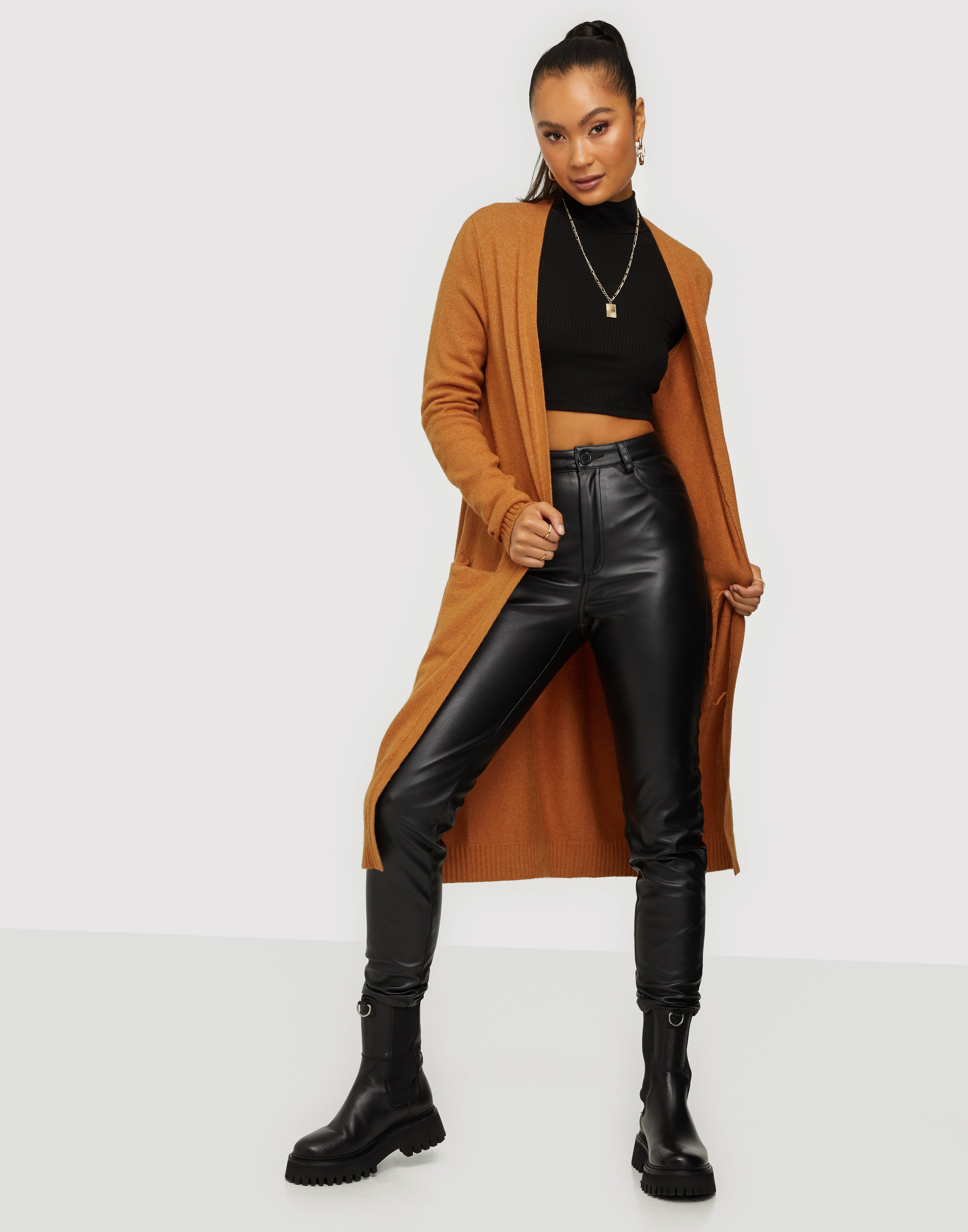 vila viril long knit cardigan