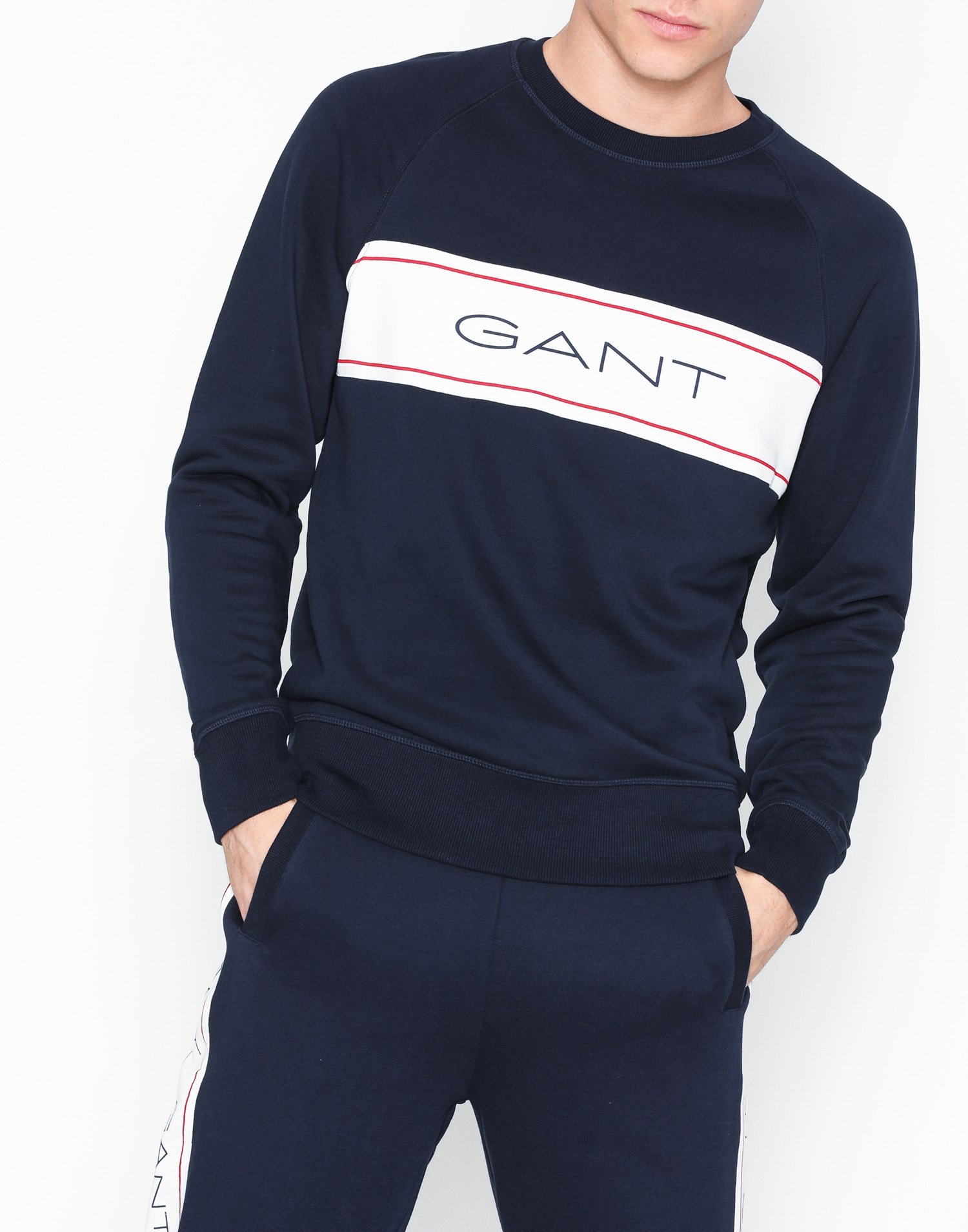 gant archive stripe sweat hoodie