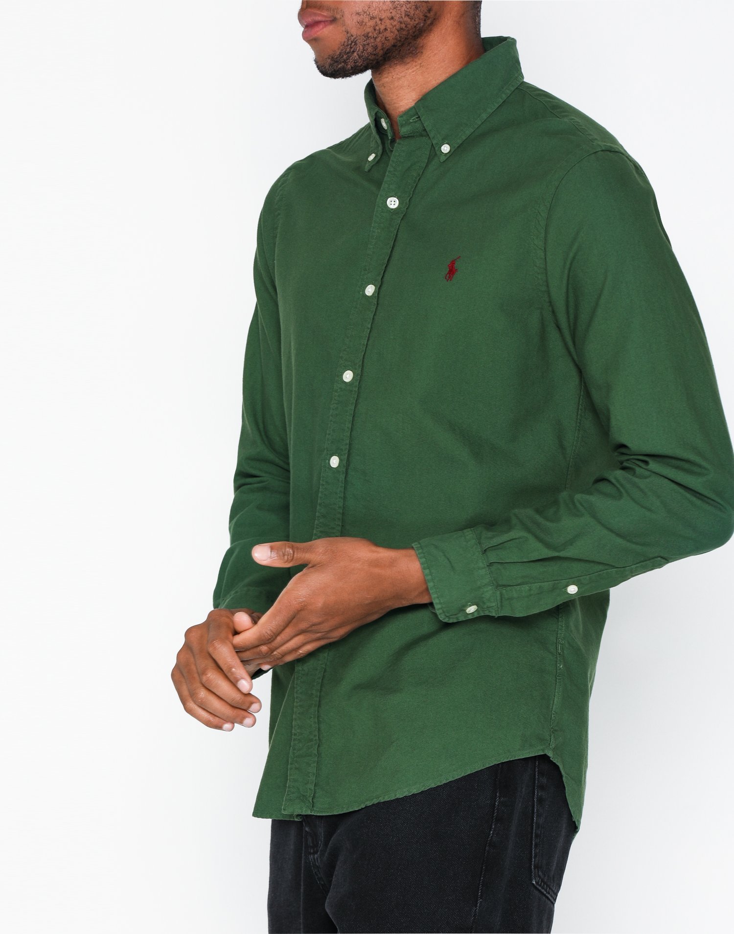 ralph lauren green oxford shirt