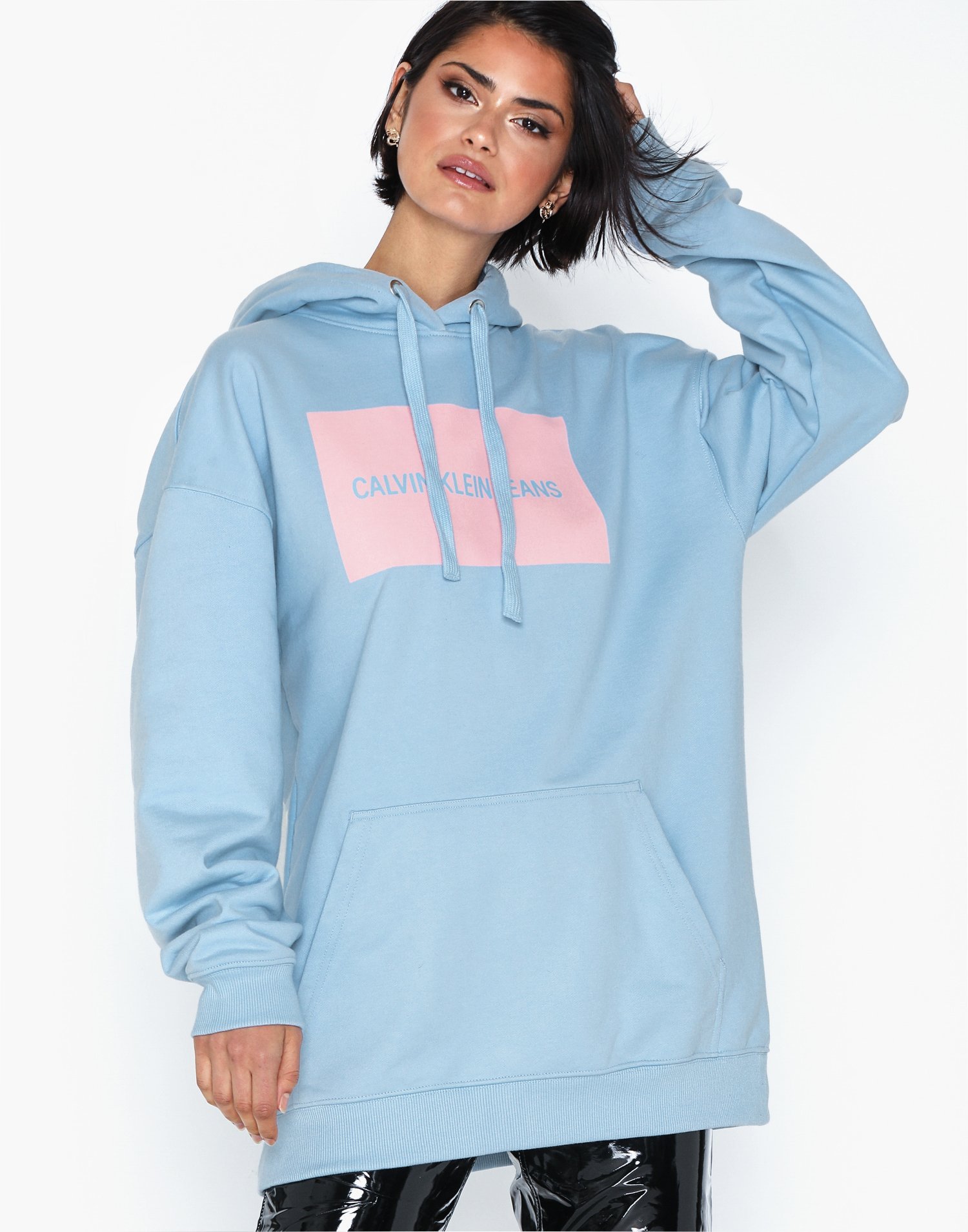 calvin klein multi logo hoodie