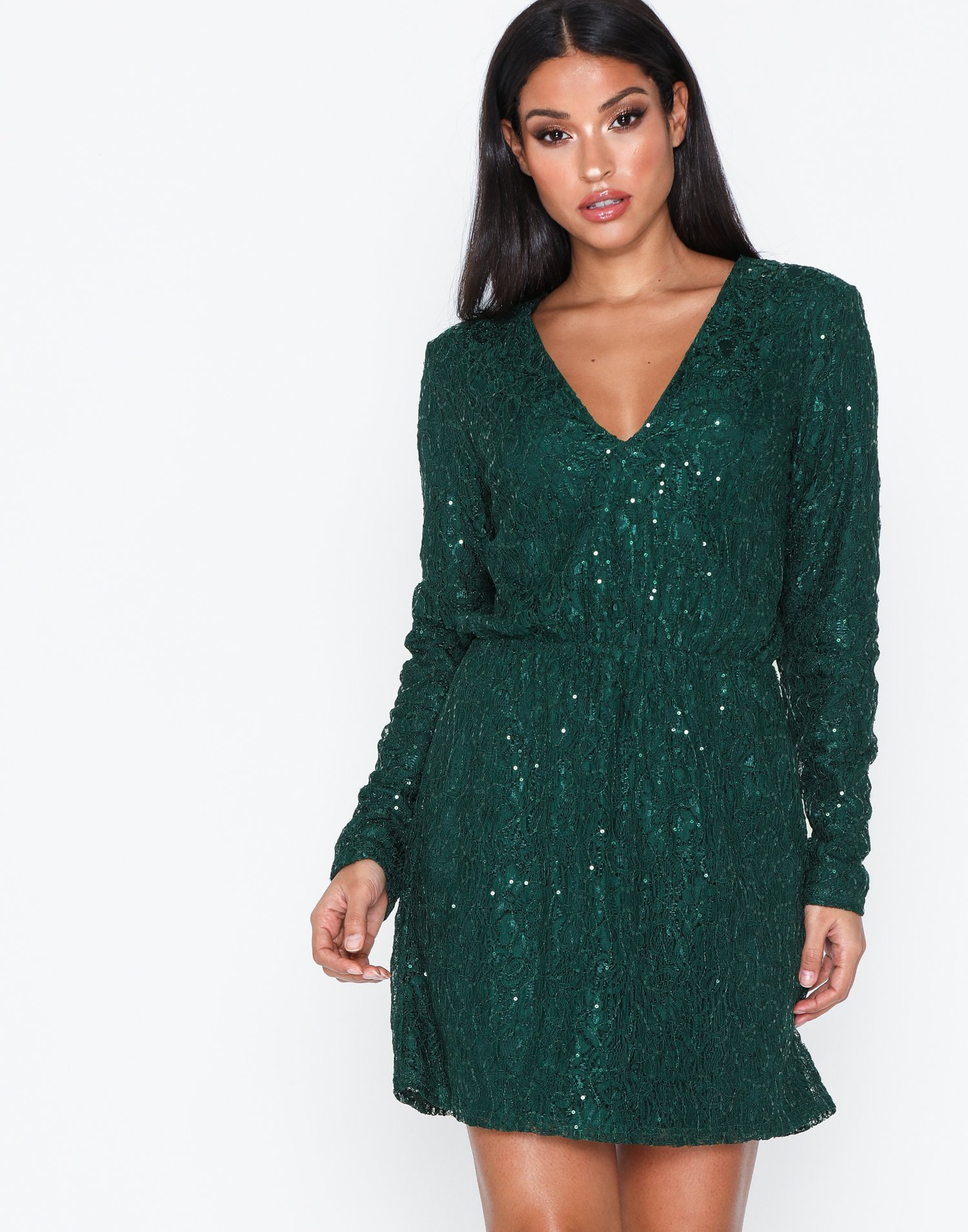 green sparkly dress