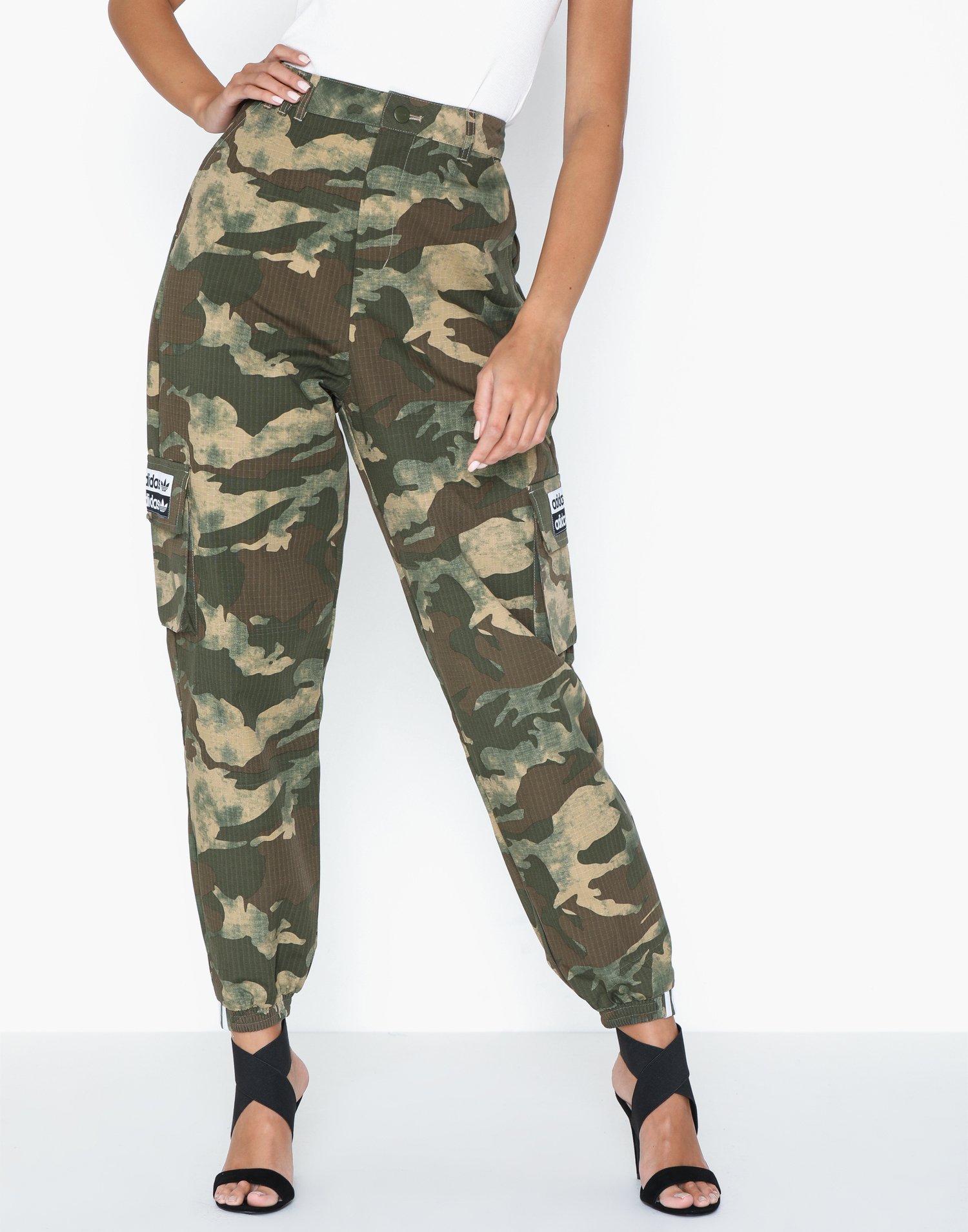 camo adidas track pants