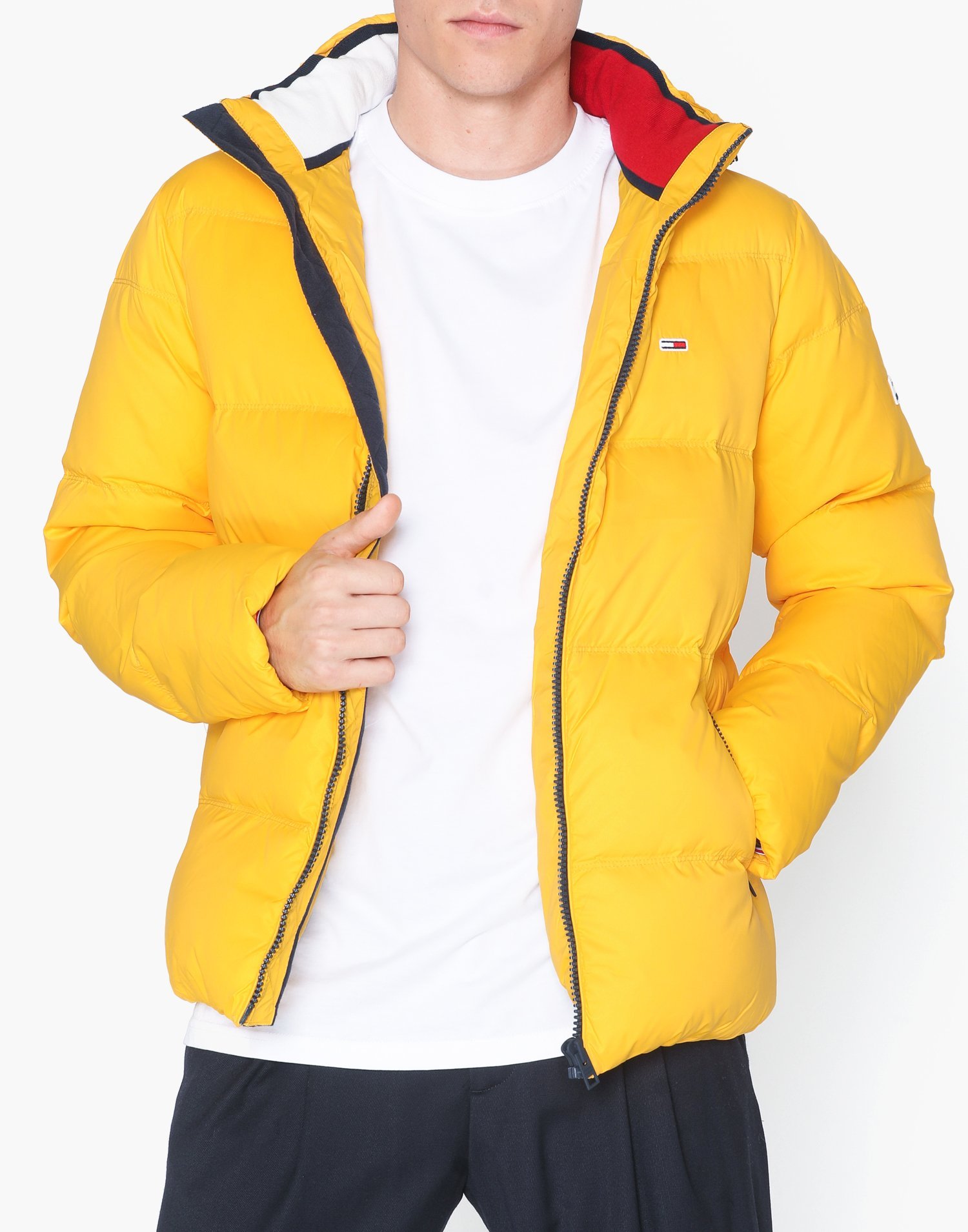 tommy jeans men's essential down hooded jacket