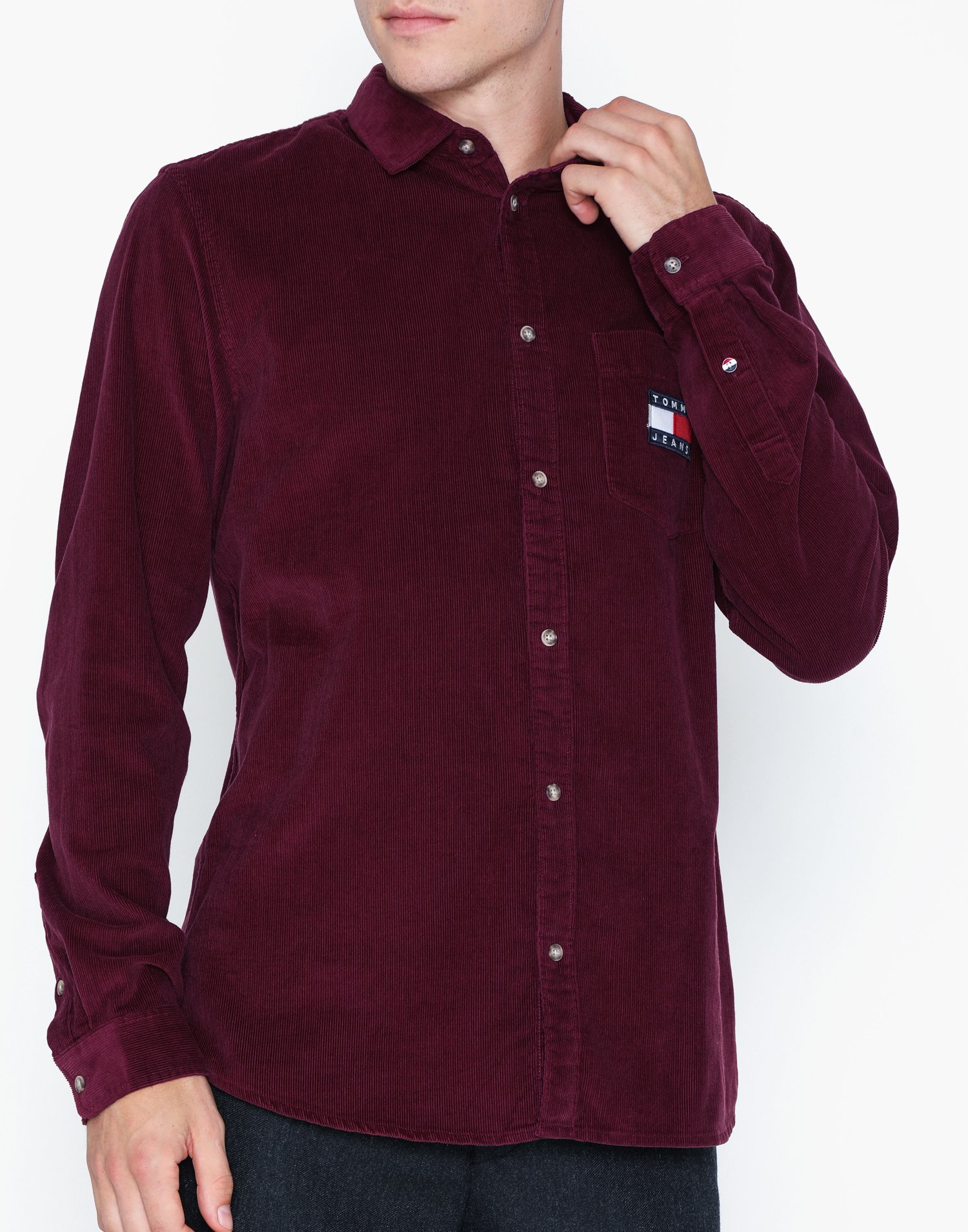 tommy jeans cord shirt