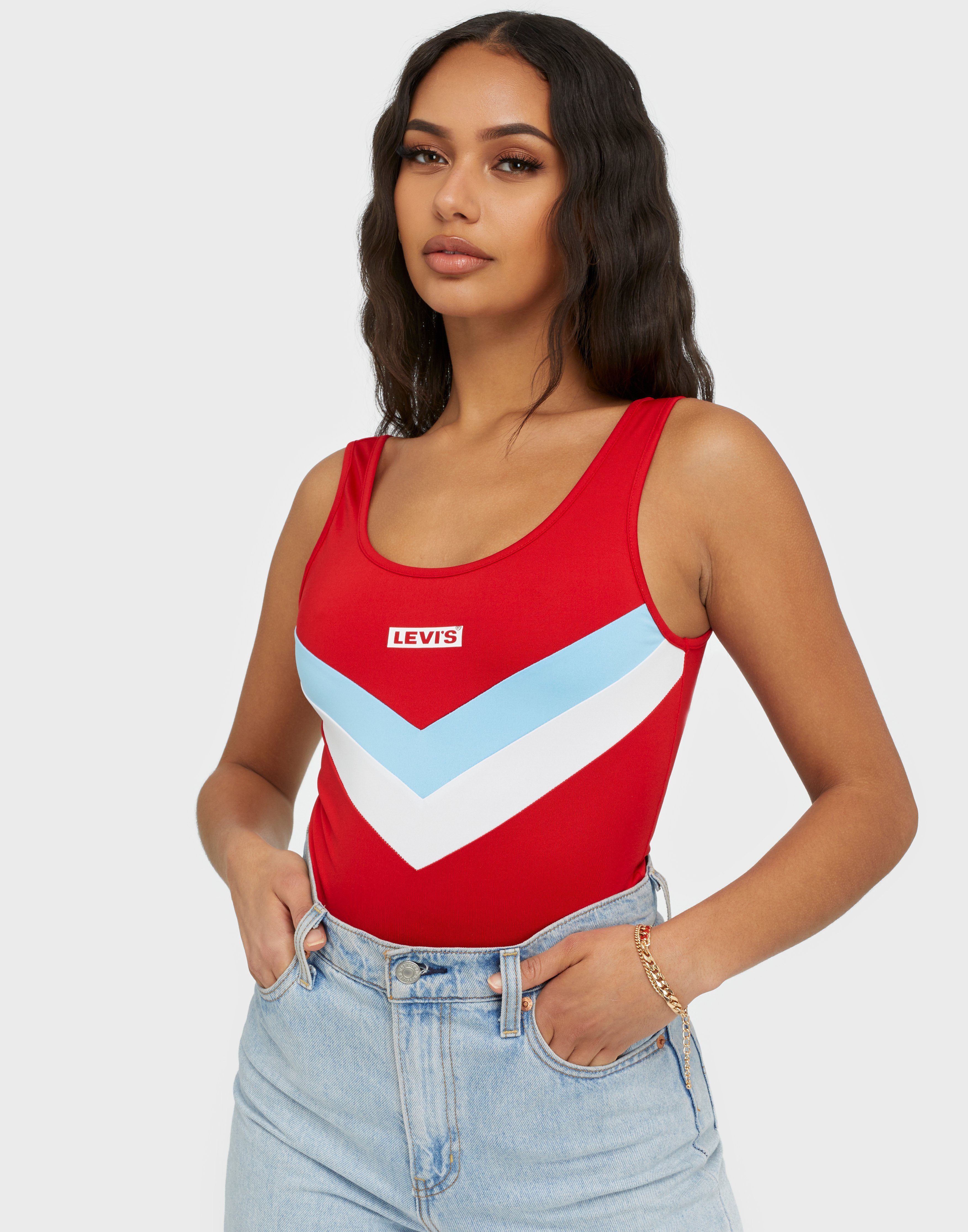 levis bodysuit red