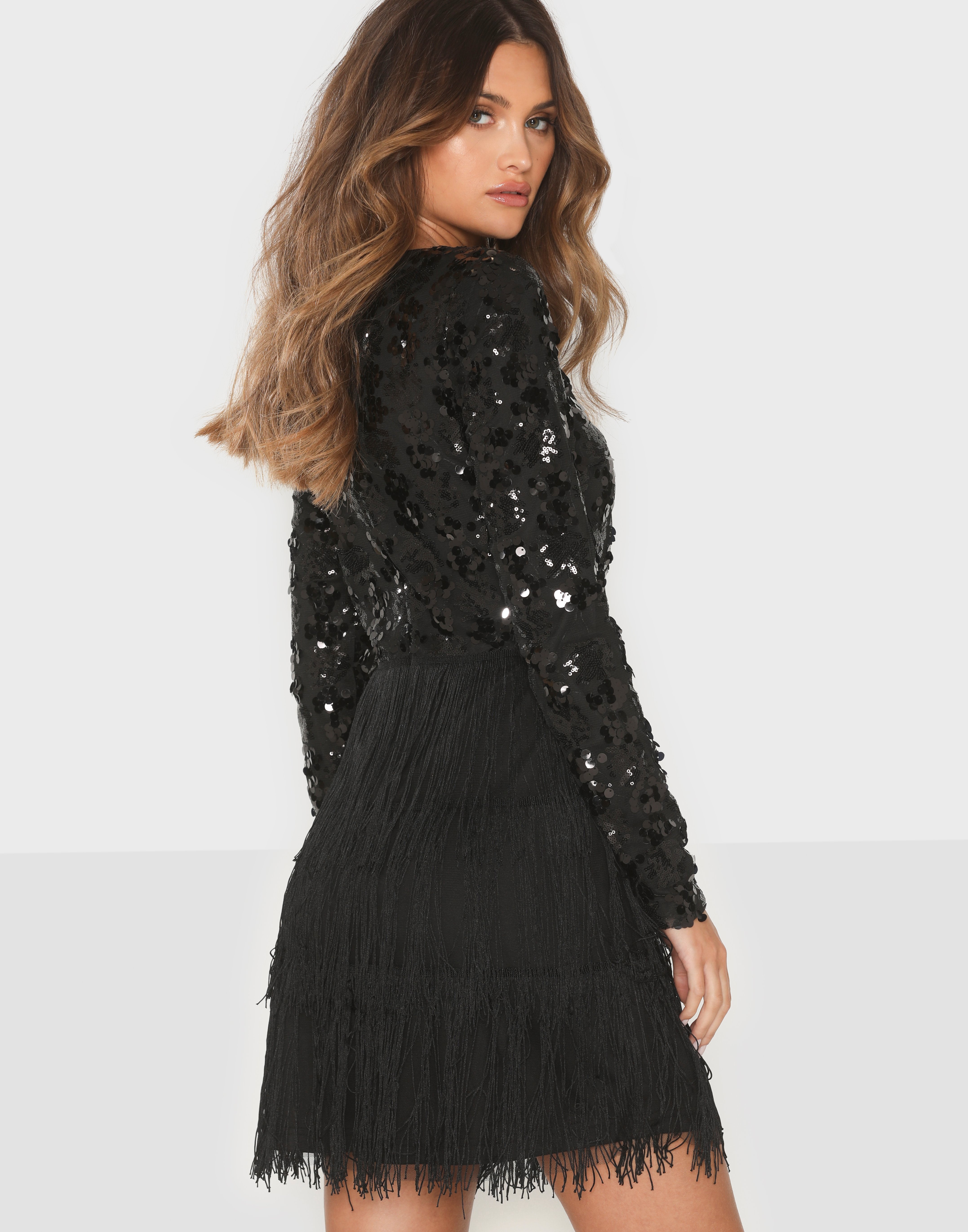 fringe bottom dress