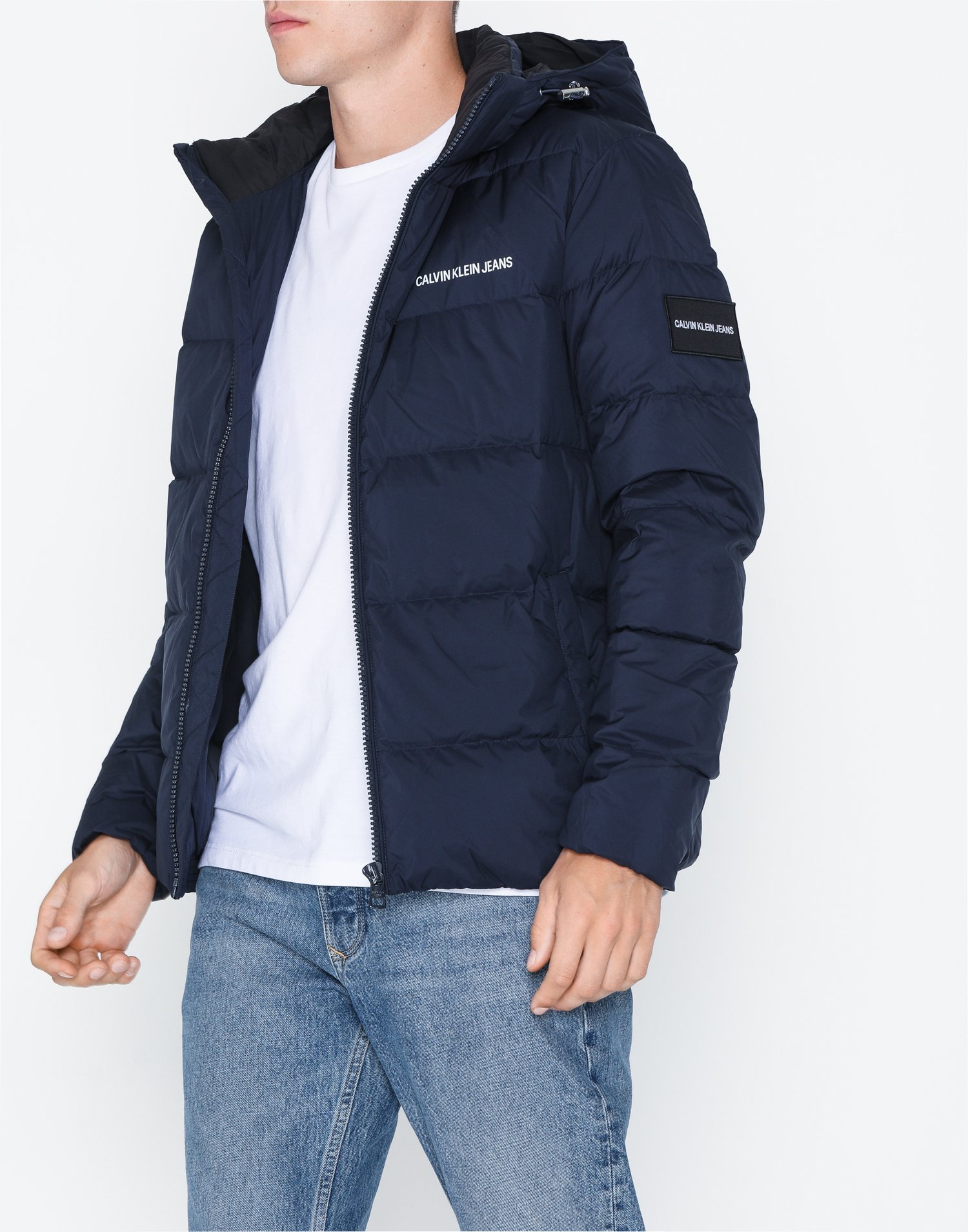 calvin klein hooded puffer coat