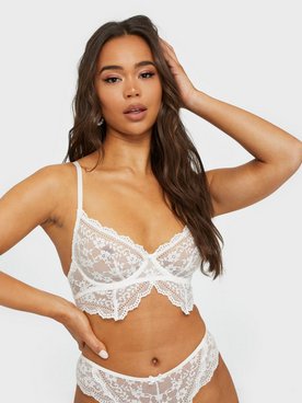 NLY Lingerie Bella Lace Bustier BH Vit