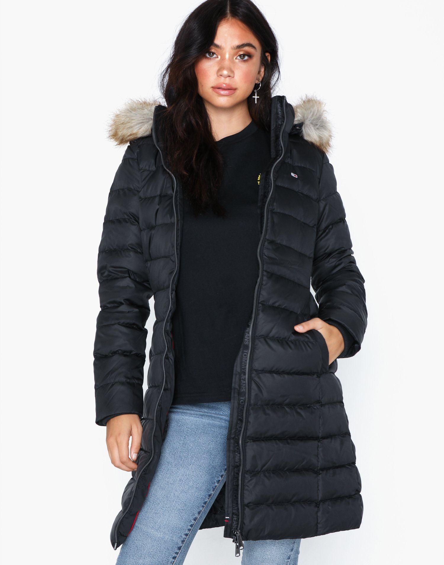 tjw essential hooded down jacket