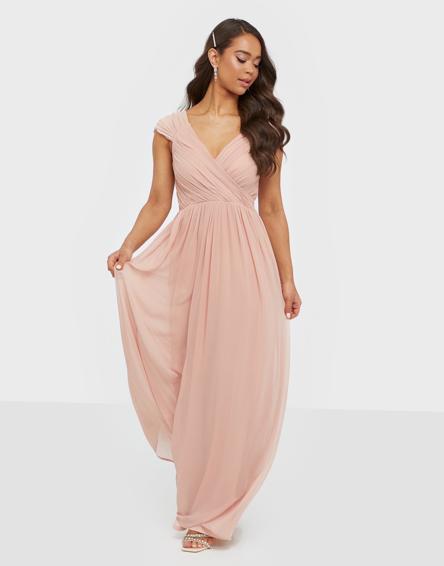 nly eve cap sleeve maxi gown