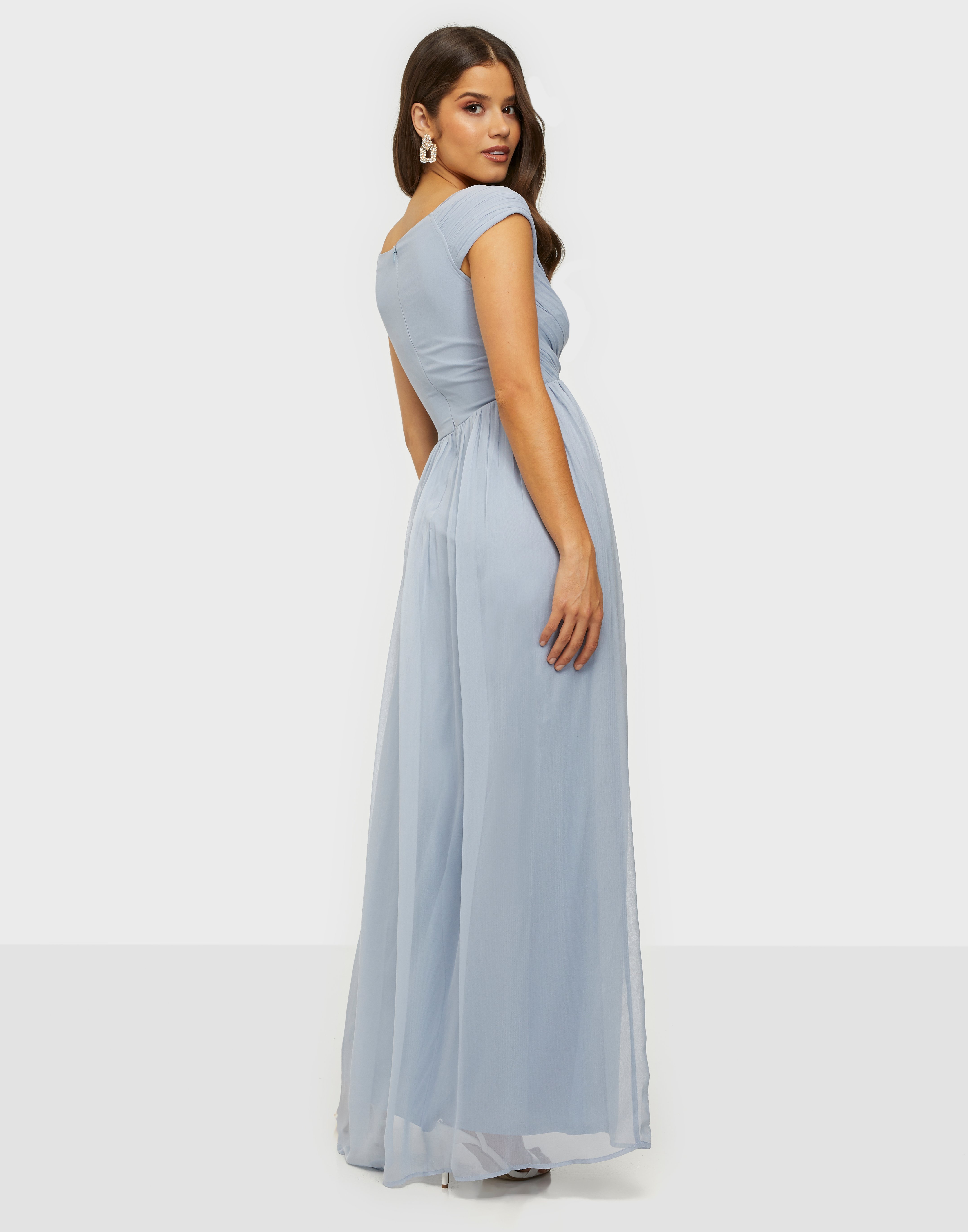 cap sleeve maxi gown