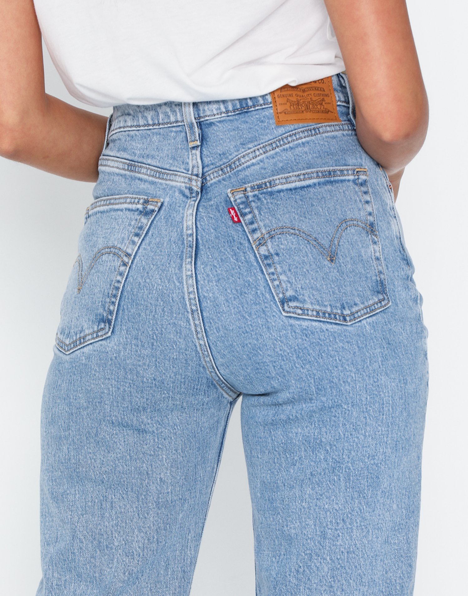 levi's ribcage light blue