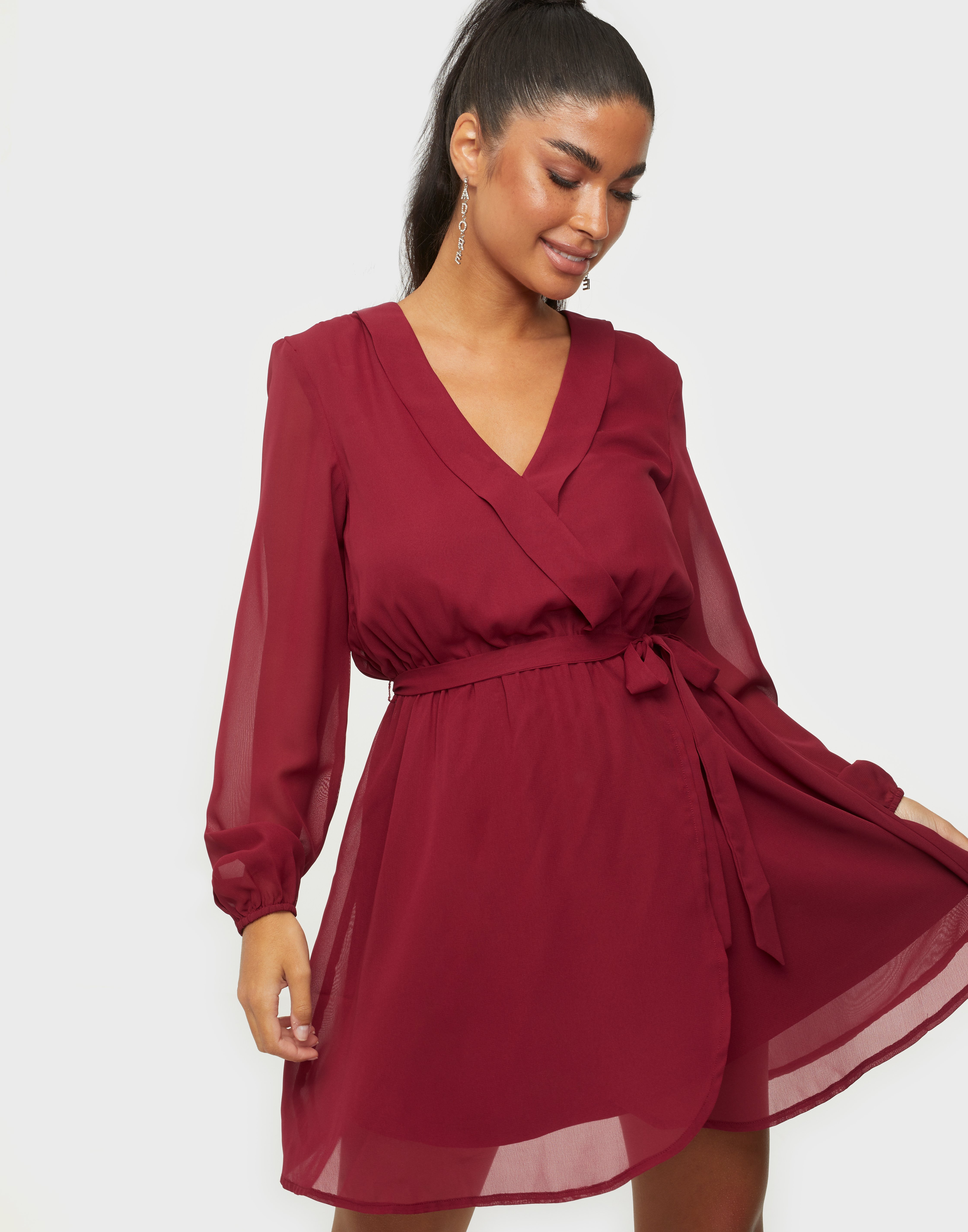 nelly burgundy dress