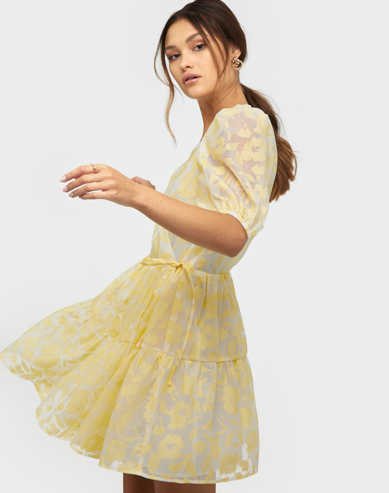 yellow organza dress