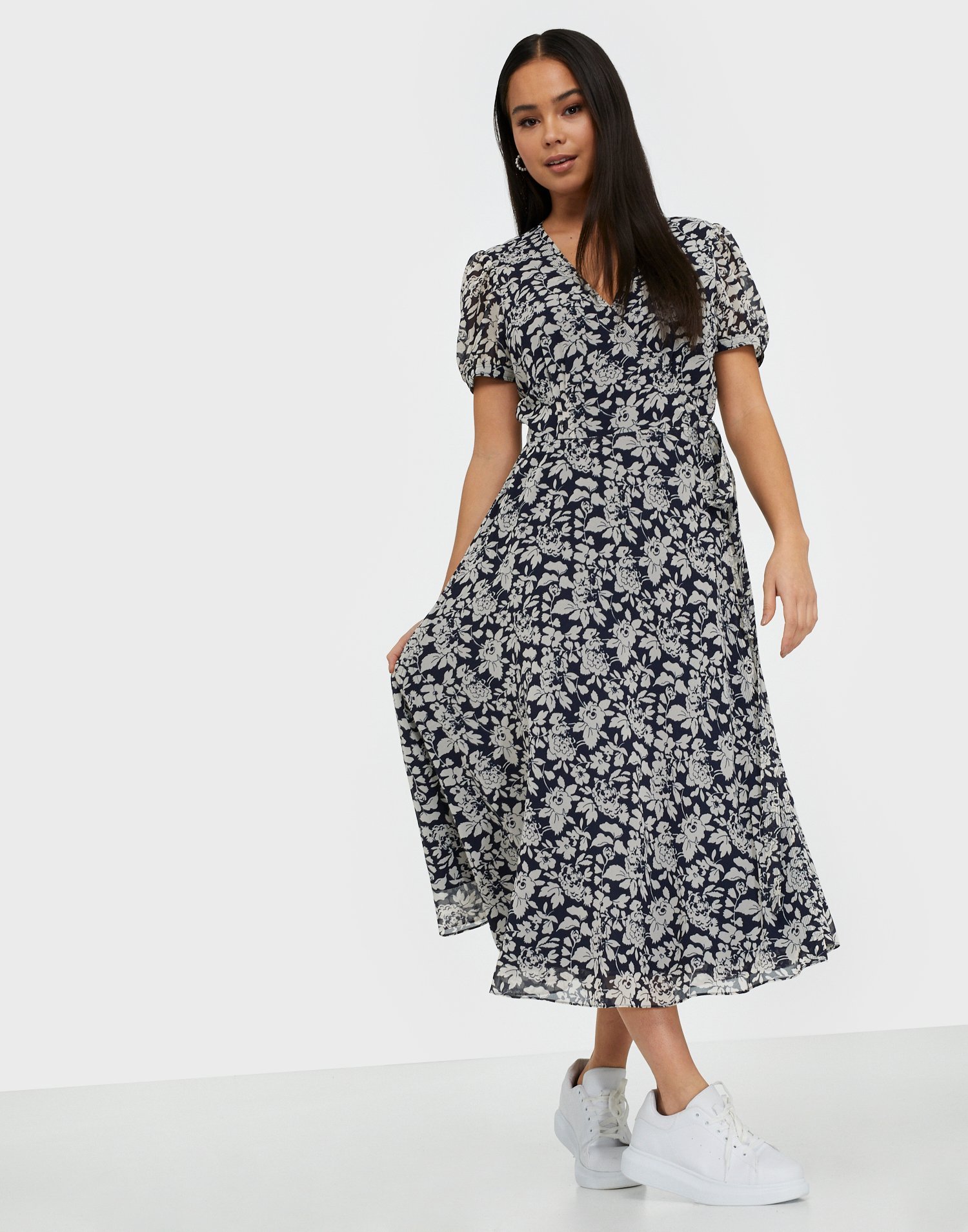 polo ralph lauren floral crepe wrap dress